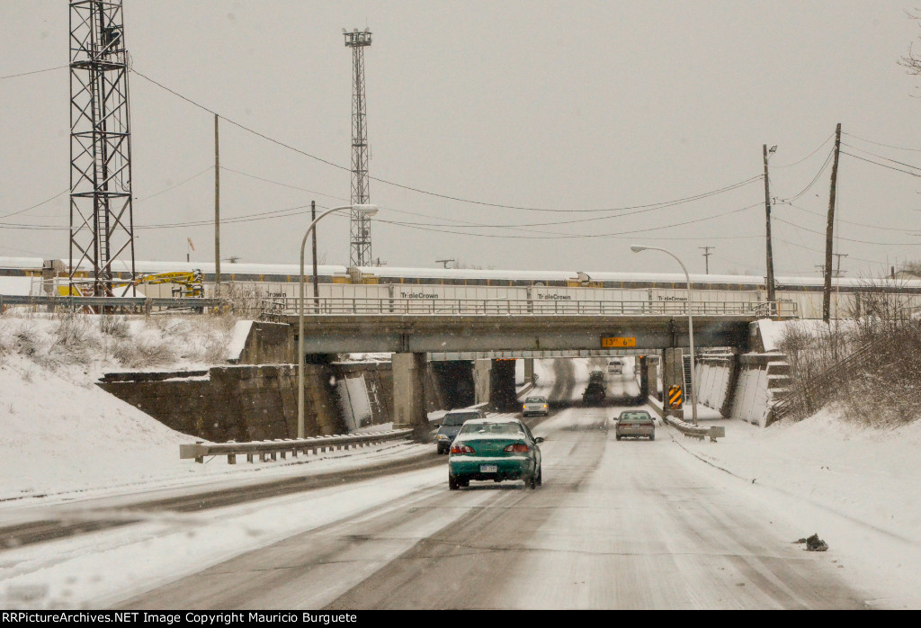 TCSZ Roadrailers on the bridge